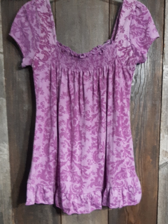 Daytrip Tops - Daytrip Purple Floral-Print Top